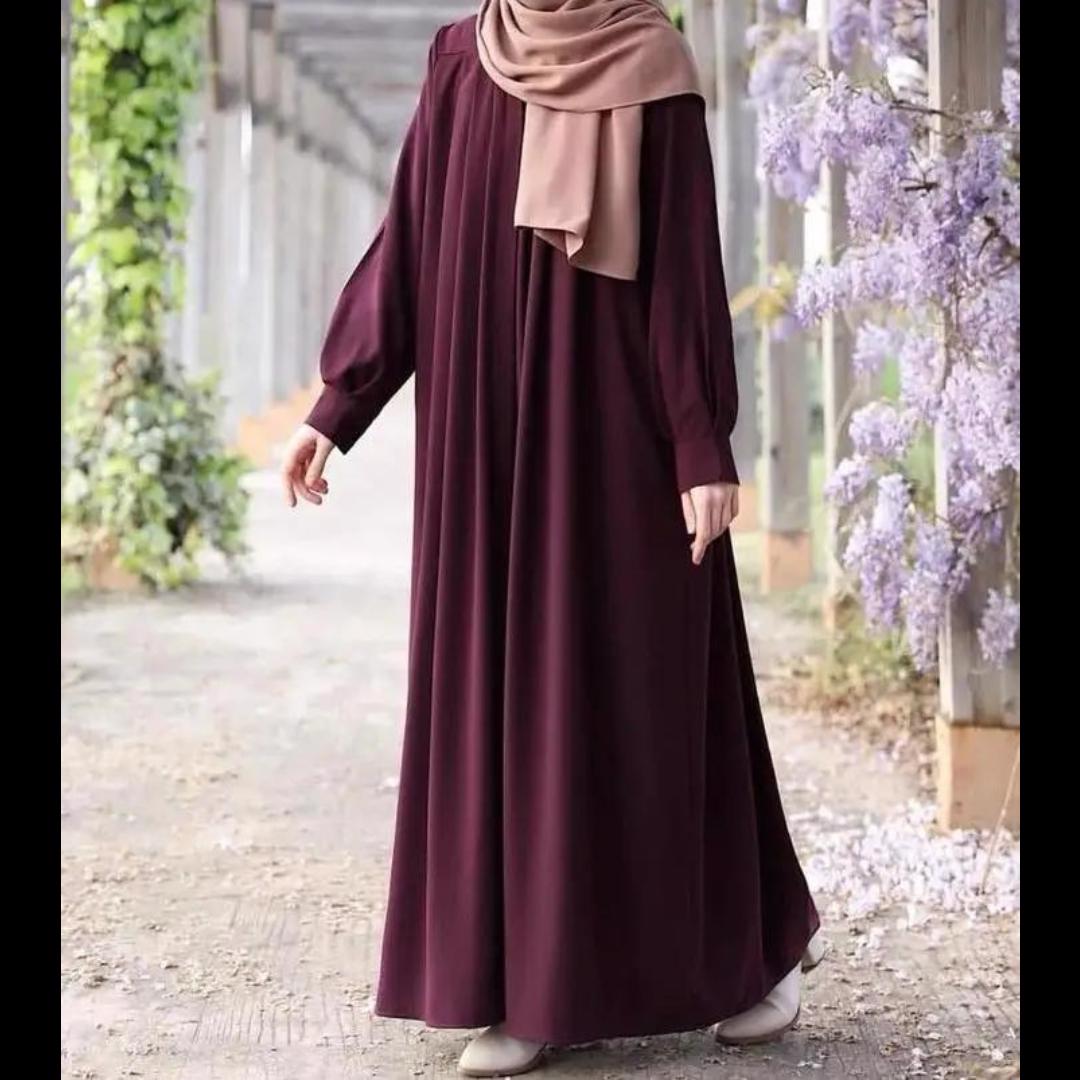 High Quality Abaya for Women Solid Color Georgette Abaya Islamic Long Hijab Dress Women Abaya - view 5