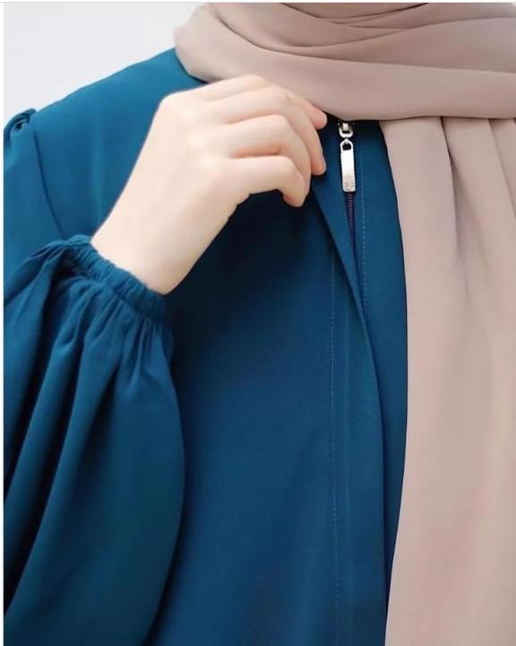 Arabic Long Sleeve Ladies Islamic Clothing Women Modest Solid Color Muslim 1 Piece Abaya For Women's - view 6