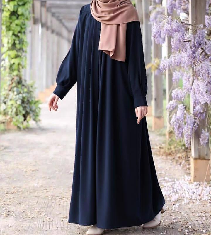 High Quality Abaya for Women Solid Color Georgette Abaya Islamic Long Hijab Dress Women Abaya