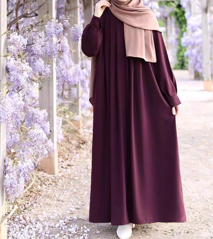 High Quality Abaya for Women Solid Color Georgette Abaya Islamic Long Hijab Dress Women Abaya - view 2