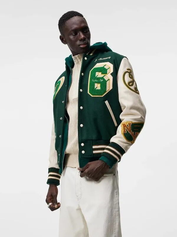 Custom Chenille Lettermen Embroidery Patches Custom Logo College Leather Sleeve Wool Varsity Jackets - view 4