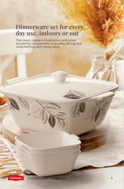 Sirena Melamine Dinner Set Design #1