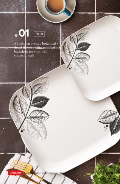 Sirena Melamine Dinner Set Design #1 - view 3