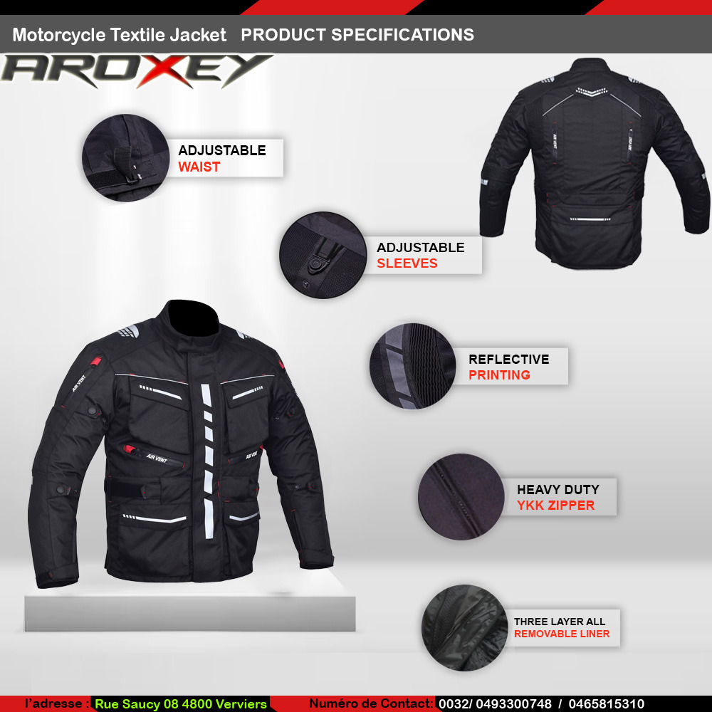 motor bike cardura jacket - view 6