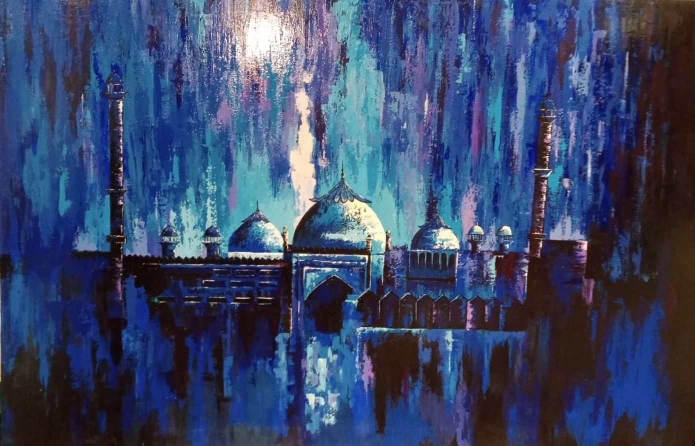 Oil Painting ( Badshahi Mosque )
