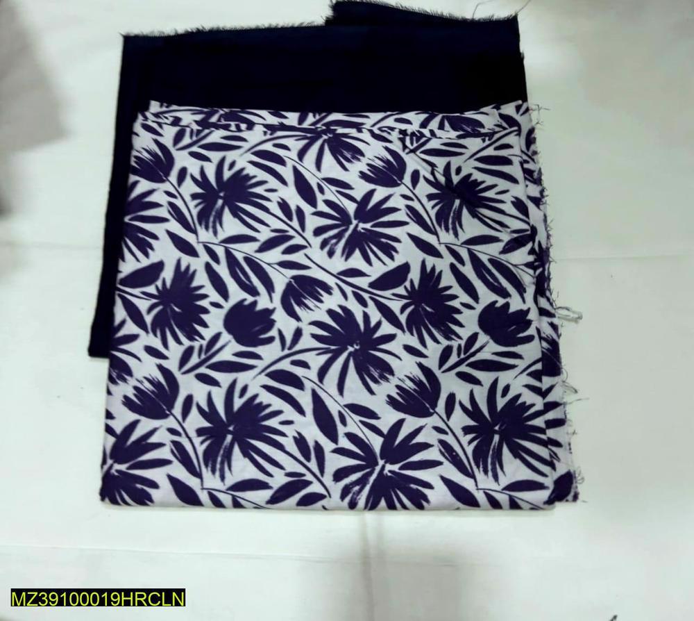 Two Piece Women Unstitched Linen Dress - view 2