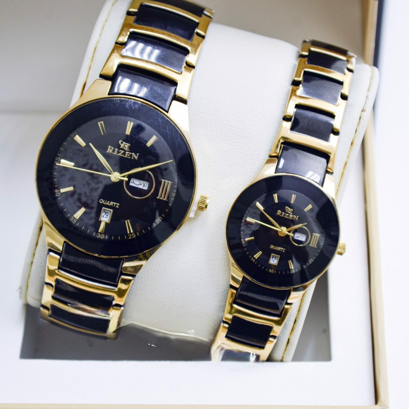 Rizen Stainless Steel Watch, Elevate Your Style with Rizen Stainless Steel Waterproof Quartz Watches