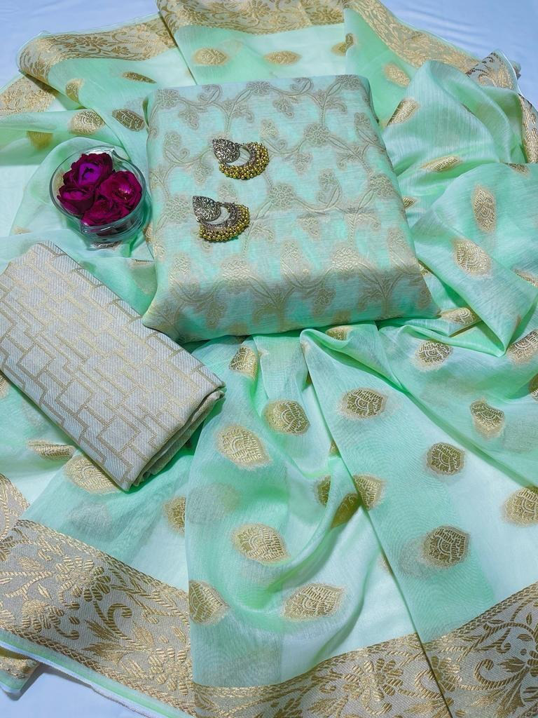 Collection Unstiched Suits Dupatta Self Broshia - view 2