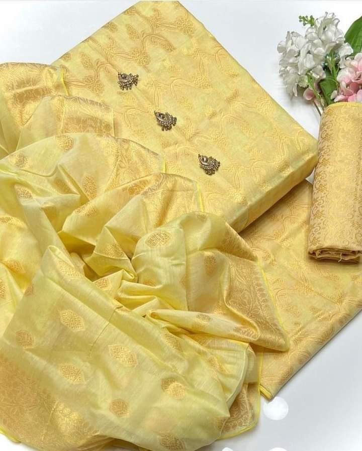 Collection Unstiched Suits Dupatta Self Broshia - view 4
