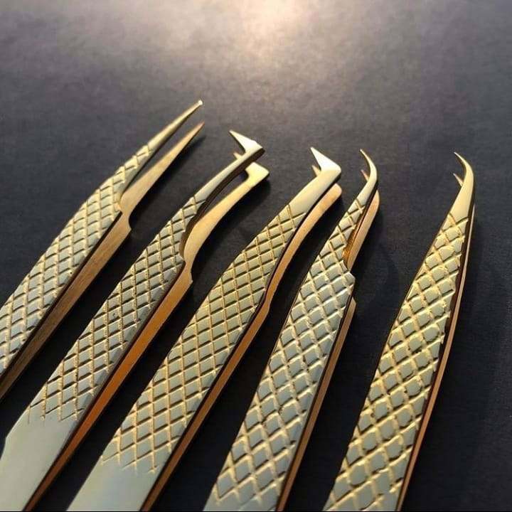 EYELASH EXTENSION TWEEZERS" High Quality Stainless Steel Perfect Griping 