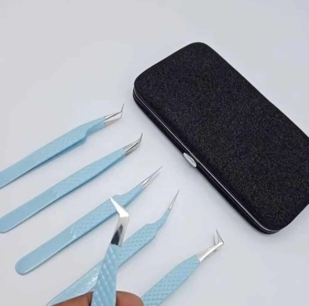 EYELASH EXTENSION TWEEZERS" High Quality Stainless Steel Perfect Griping  - view 4