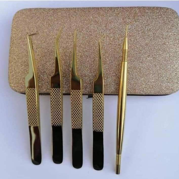 EYELASH EXTENSION TWEEZERS" High Quality Stainless Steel Perfect Griping  - view 5