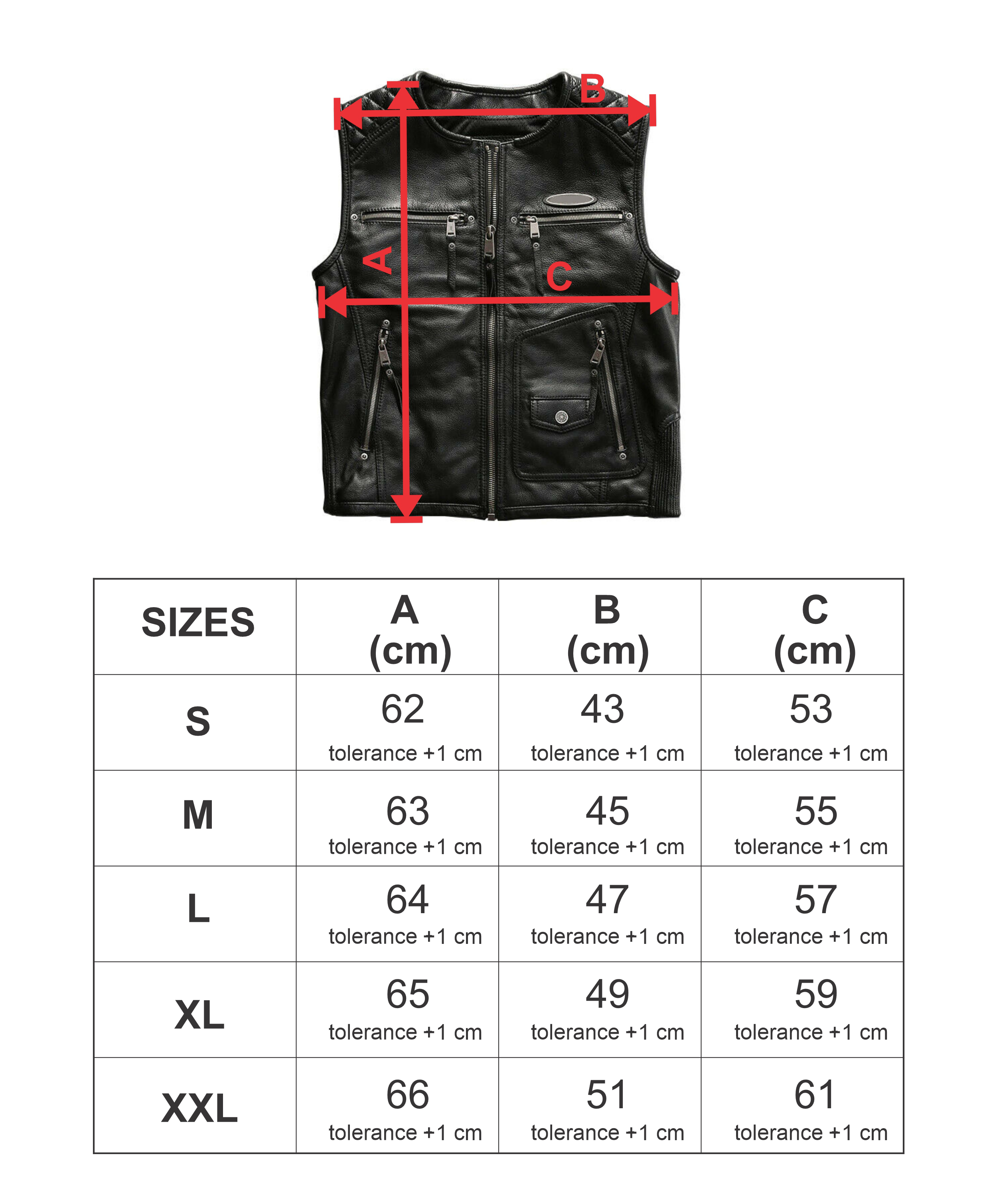 Premium Cow Grain Mild Leather Vests Customized Colors - view 3