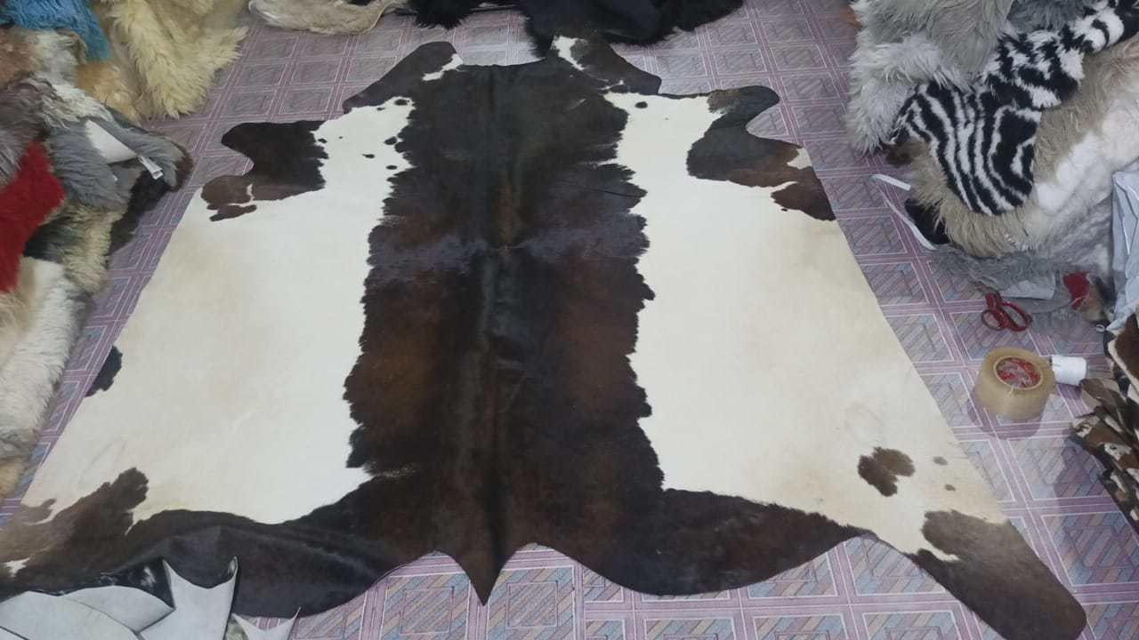 Brazilian Brown Tiger Cowhide Rug Carpet