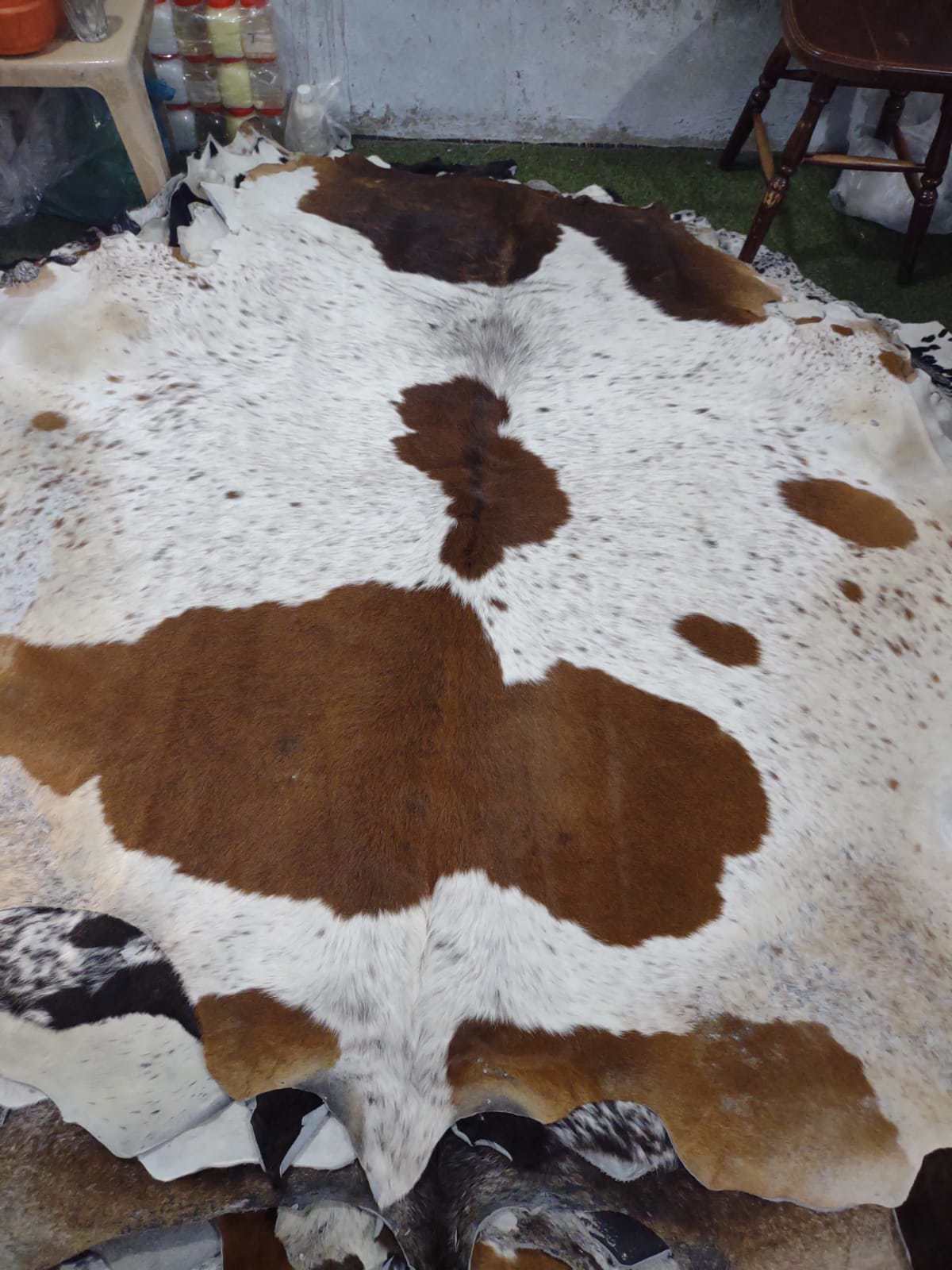 Brazilian Brown Tiger Cowhide Rug Carpet - view 5