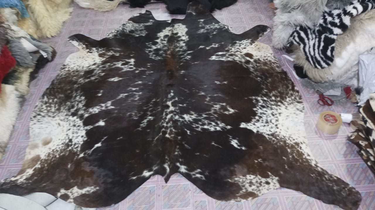 Brazilian Brown Tiger Cowhide Rug Carpet - view 10