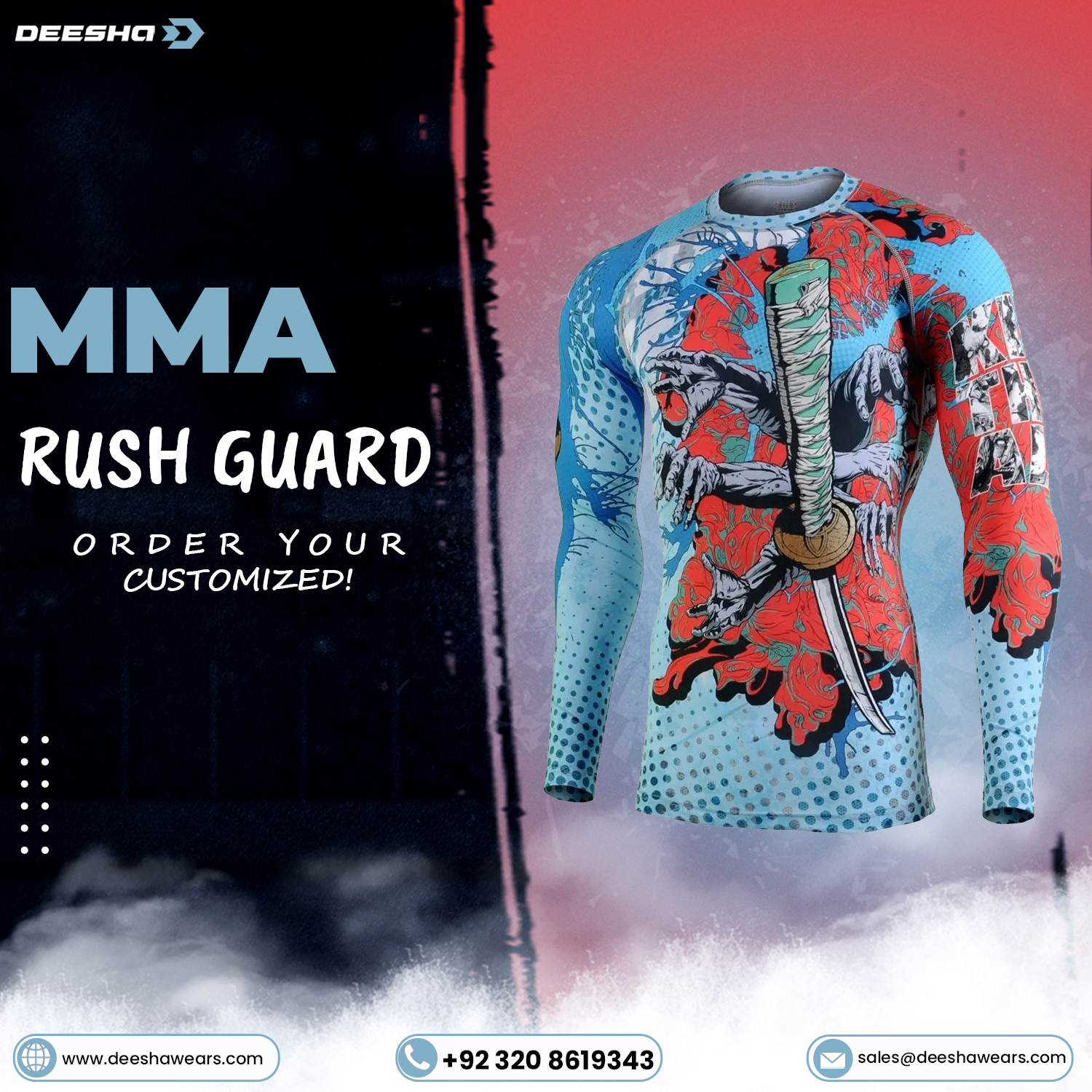 Bjj Rash Guards BRG16 Full Sleeves Sublimation - view 4