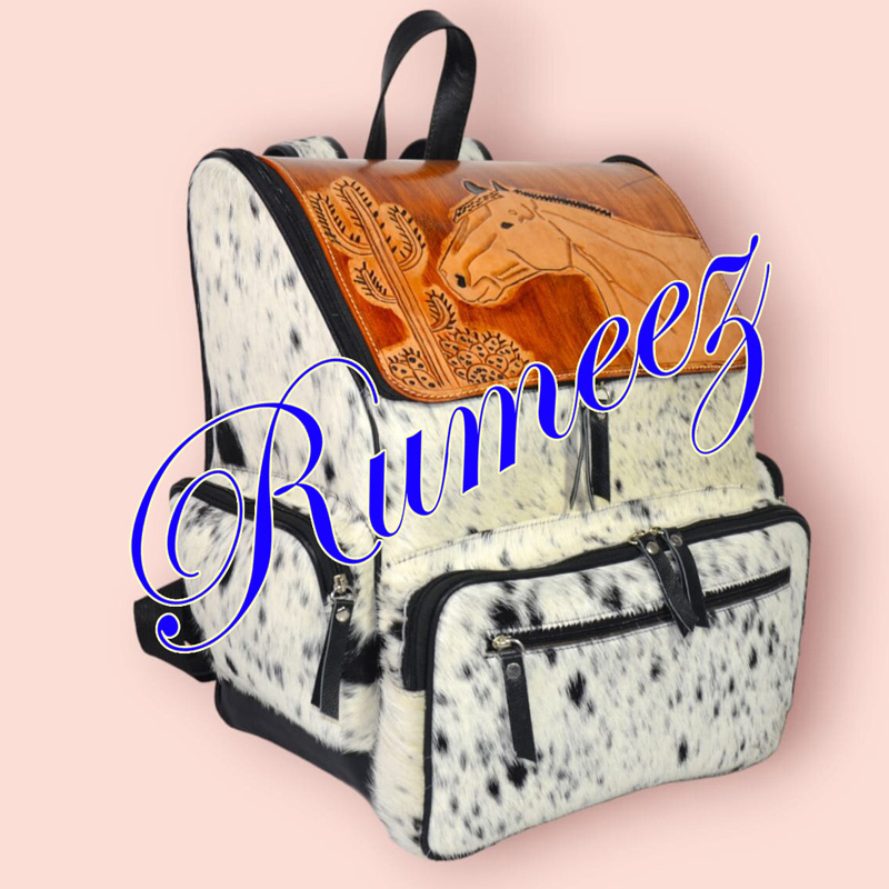 Handmade Bagpack Tooled Western Pegasus