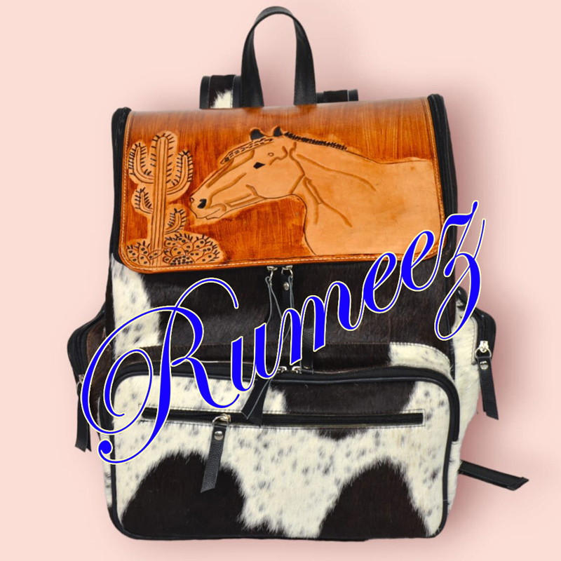 Handmade Bagpack Tooled Western Pegasus - view 9