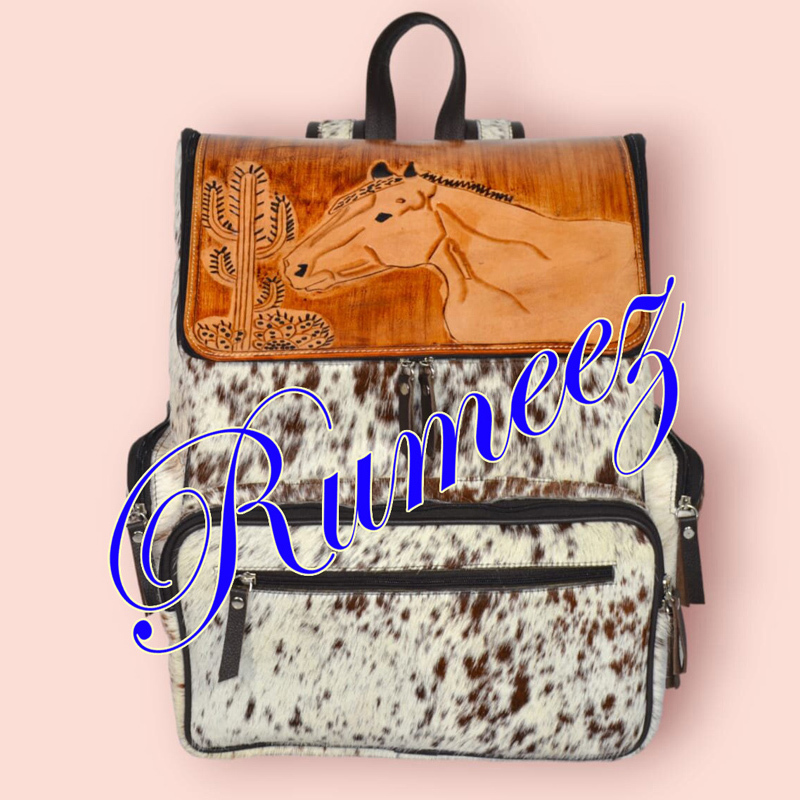 Handmade Bagpack Tooled Western Pegasus - view 14
