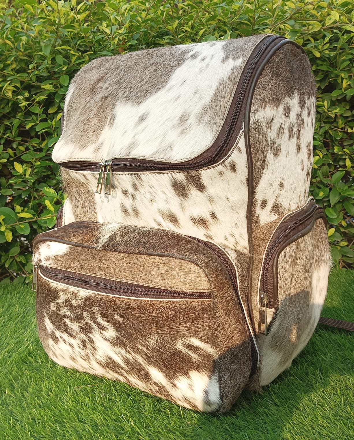 Handmade Backpack Real Cowhide Diaper Hair-on - view 6
