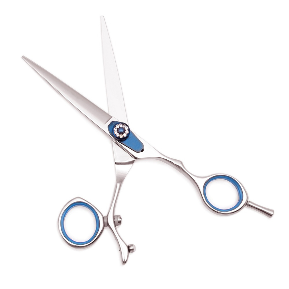 Custom Logo Barber Scissors Hair Cutting Scissors Thinning Scissors Swivel Thumb Shiny - view 3