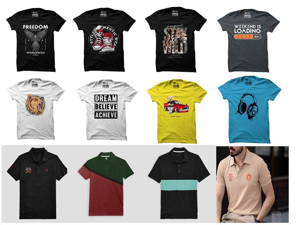 ALL TYPE of T- Shirts & Polo Shirts