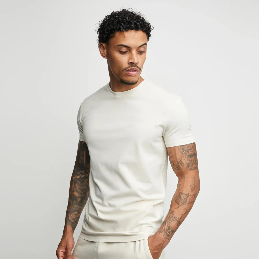  Street Wear Blank Cotton Over sized Slim Fit T-Shirt Heavy T shirt Quality Printing Men T Shirt - view 2
