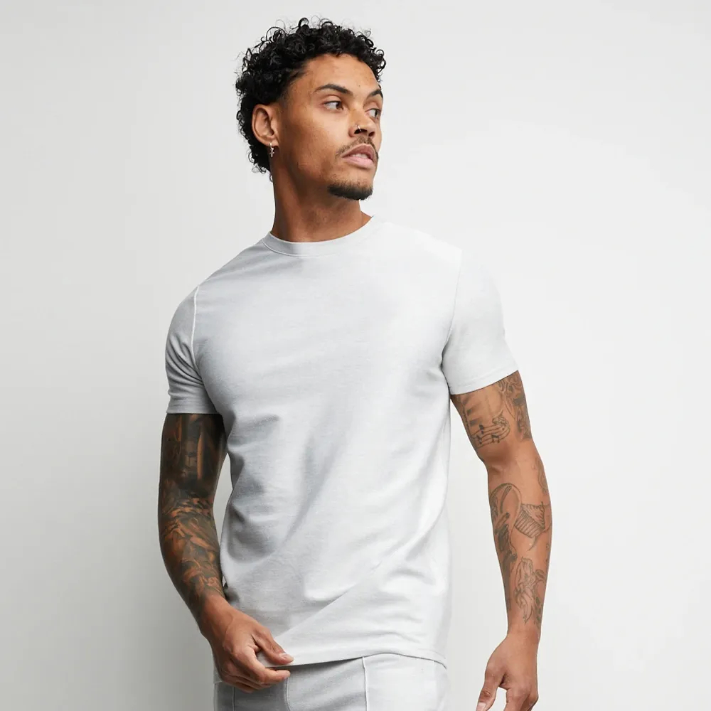  Street Wear Blank Cotton Over sized Slim Fit T-Shirt Heavy T shirt Quality Printing Men T Shirt - view 3