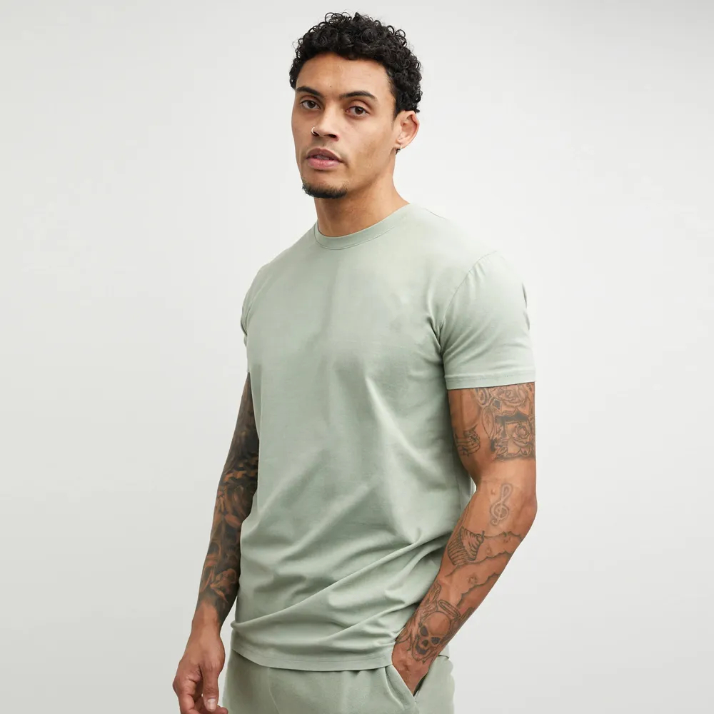  Street Wear Blank Cotton Over sized Slim Fit T-Shirt Heavy T shirt Quality Printing Men T Shirt - view 4