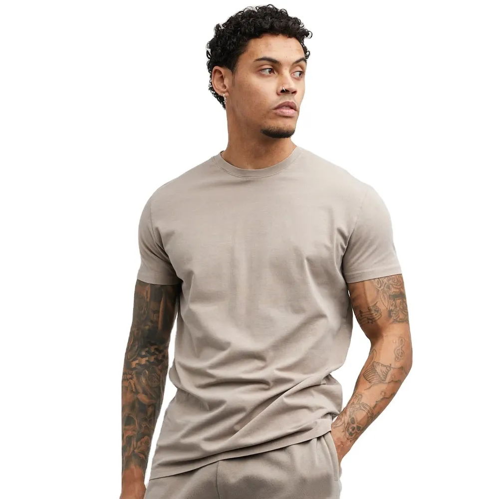  Street Wear Blank Cotton Over sized Slim Fit T-Shirt Heavy T shirt Quality Printing Men T Shirt - view 5