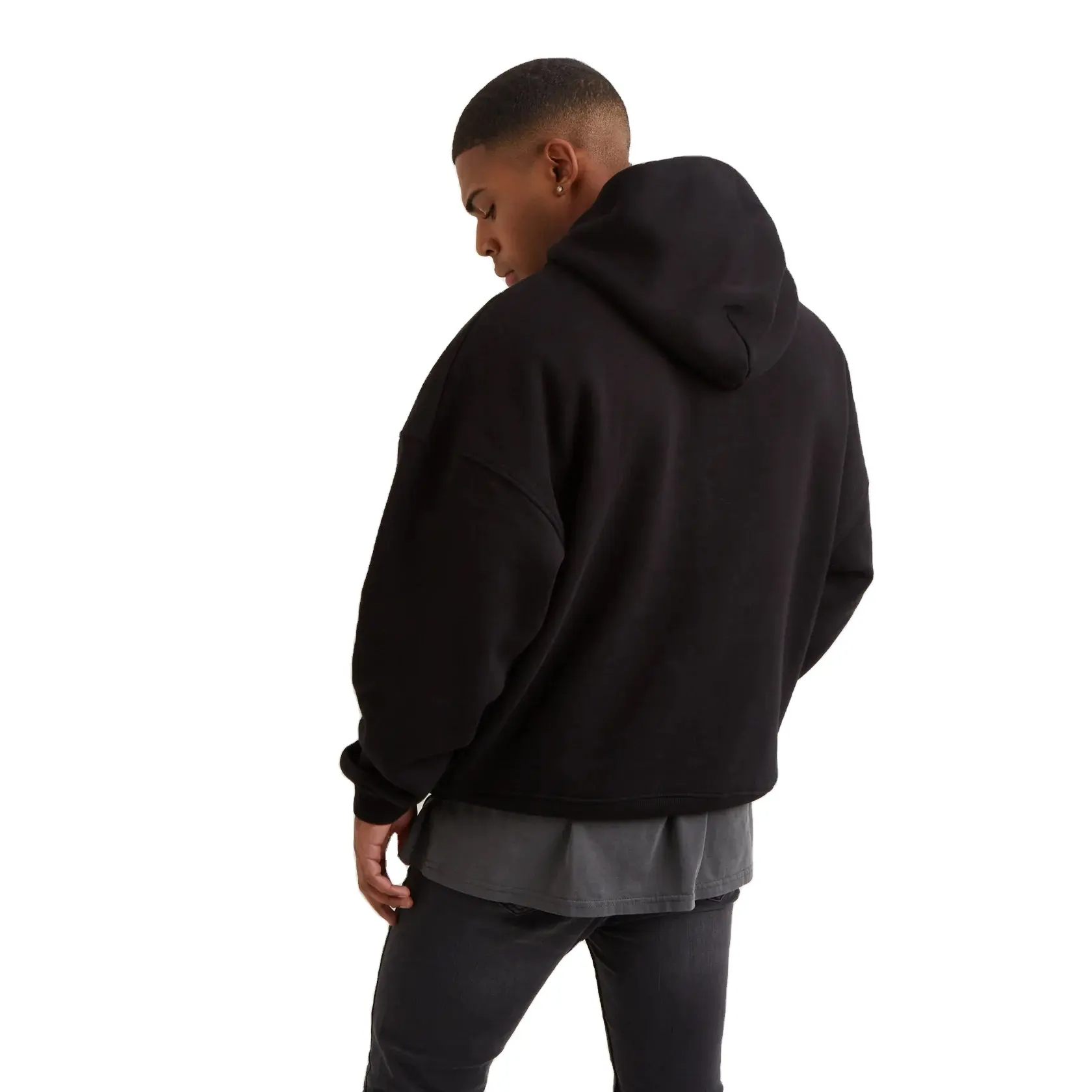 Most Popular Plain Blank Custom Men Hoodies High Quality Embroidery Hoodies For Men 2024 - view 2