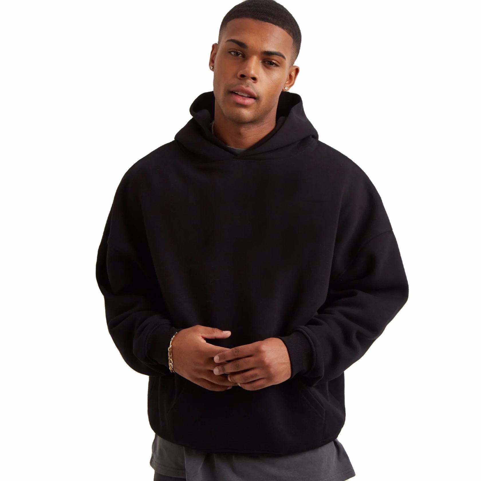 Most Popular Plain Blank Custom Men Hoodies High Quality Embroidery Hoodies For Men 2024 - view 3