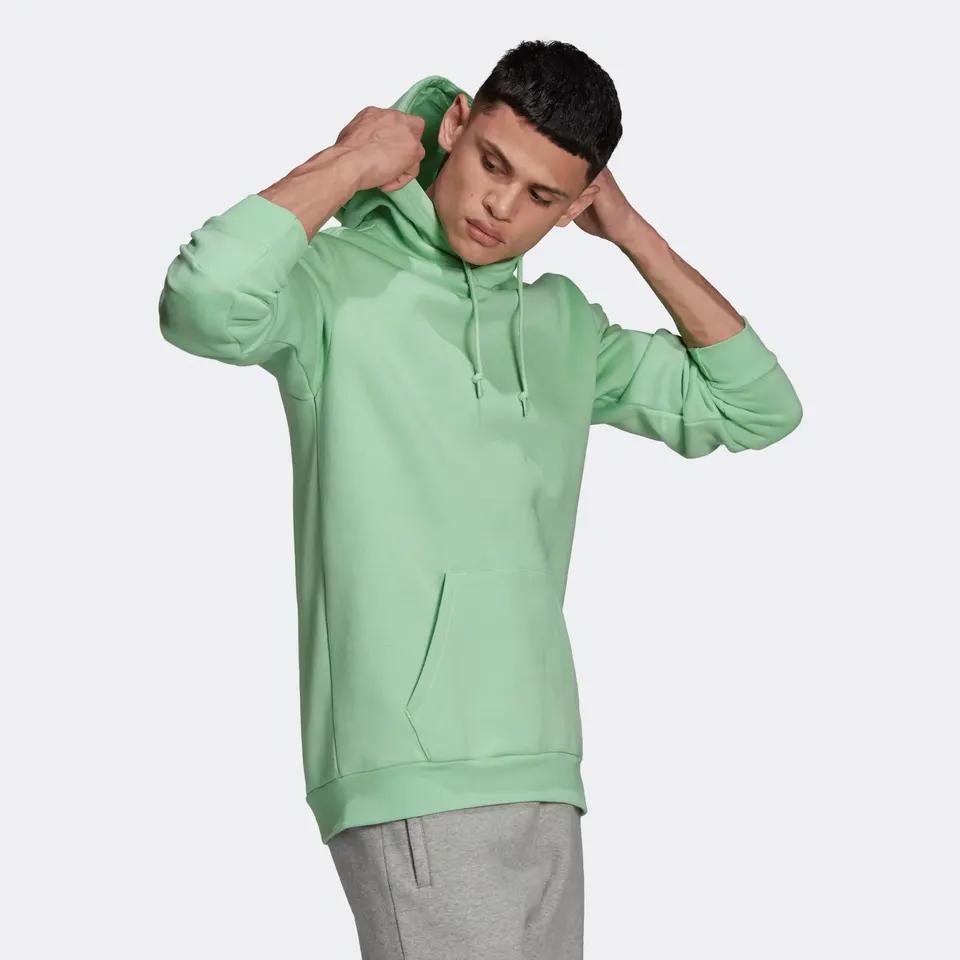 Plain Men's High Quality Cotton Thick Heavy French Terry Pullover Hoodie Custom Drop Shoulder  - view 4