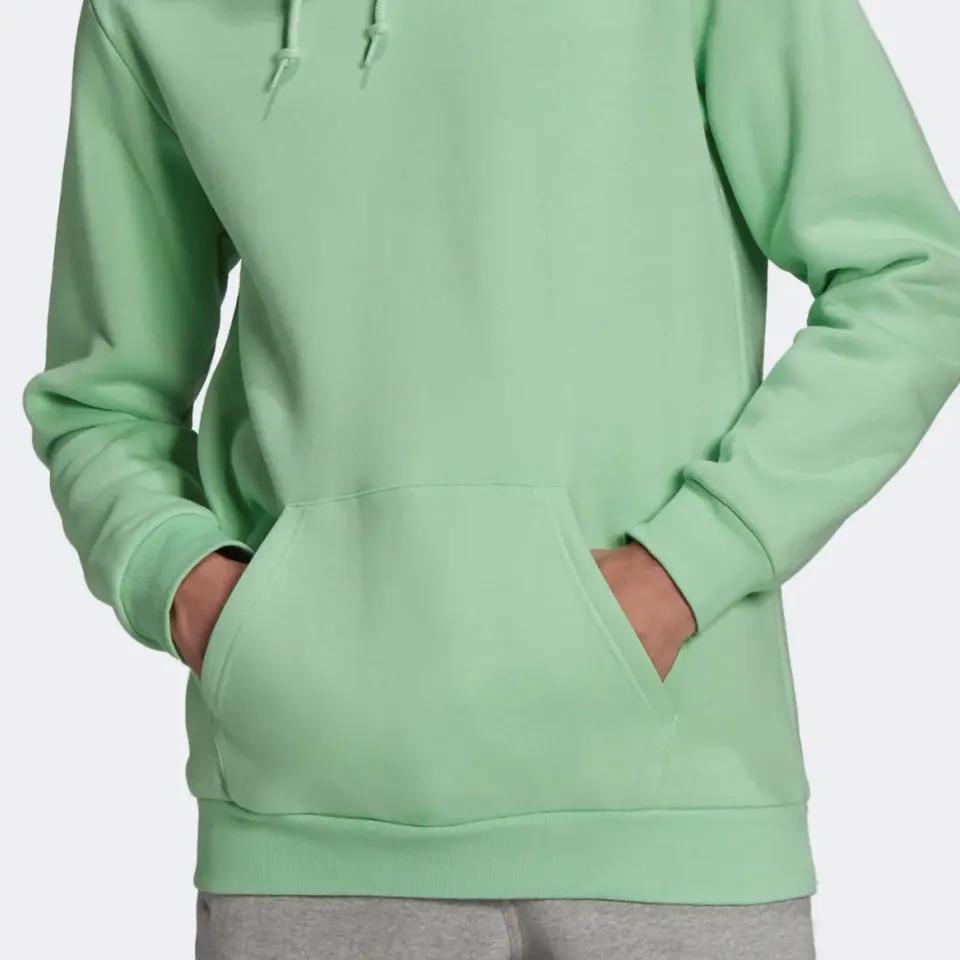 Plain Men's High Quality Cotton Thick Heavy French Terry Pullover Hoodie Custom Drop Shoulder  - view 5