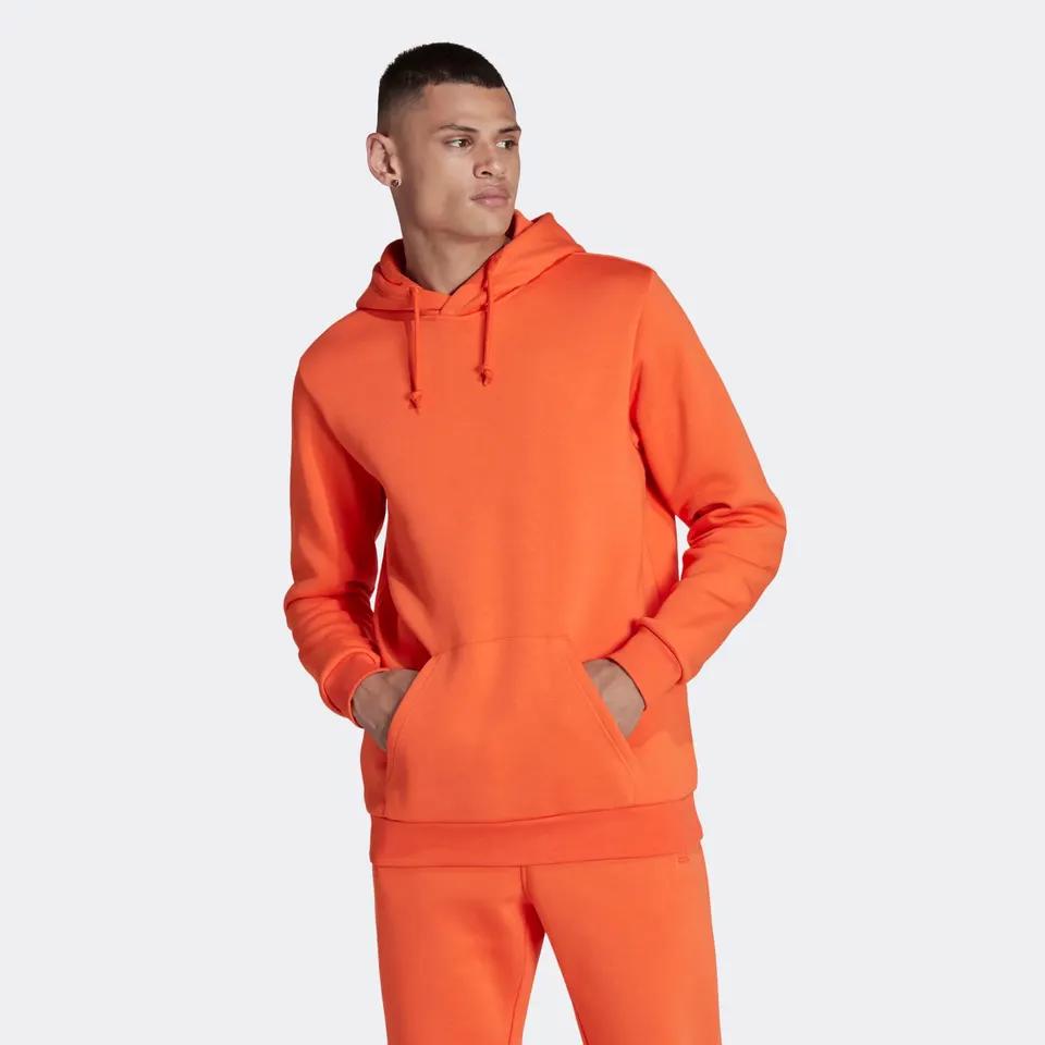 Plain Men's High Quality Cotton Thick Heavy French Terry Pullover Hoodie Custom Drop Shoulder  - view 3