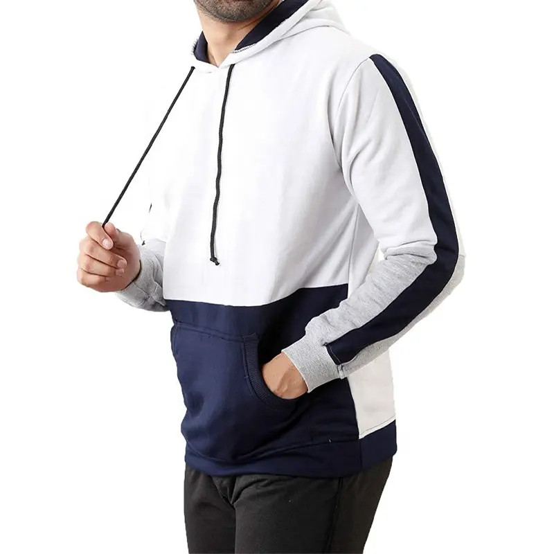 New Arrival Plain Custom Printing Logo Hoodie Cotton Plus Size Blank Men's Fitness Gym Sports  - view 3