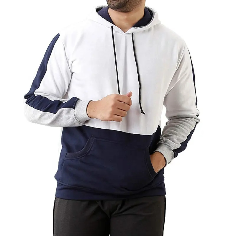 New Arrival Plain Custom Printing Logo Hoodie Cotton Plus Size Blank Men's Fitness Gym Sports  - view 4