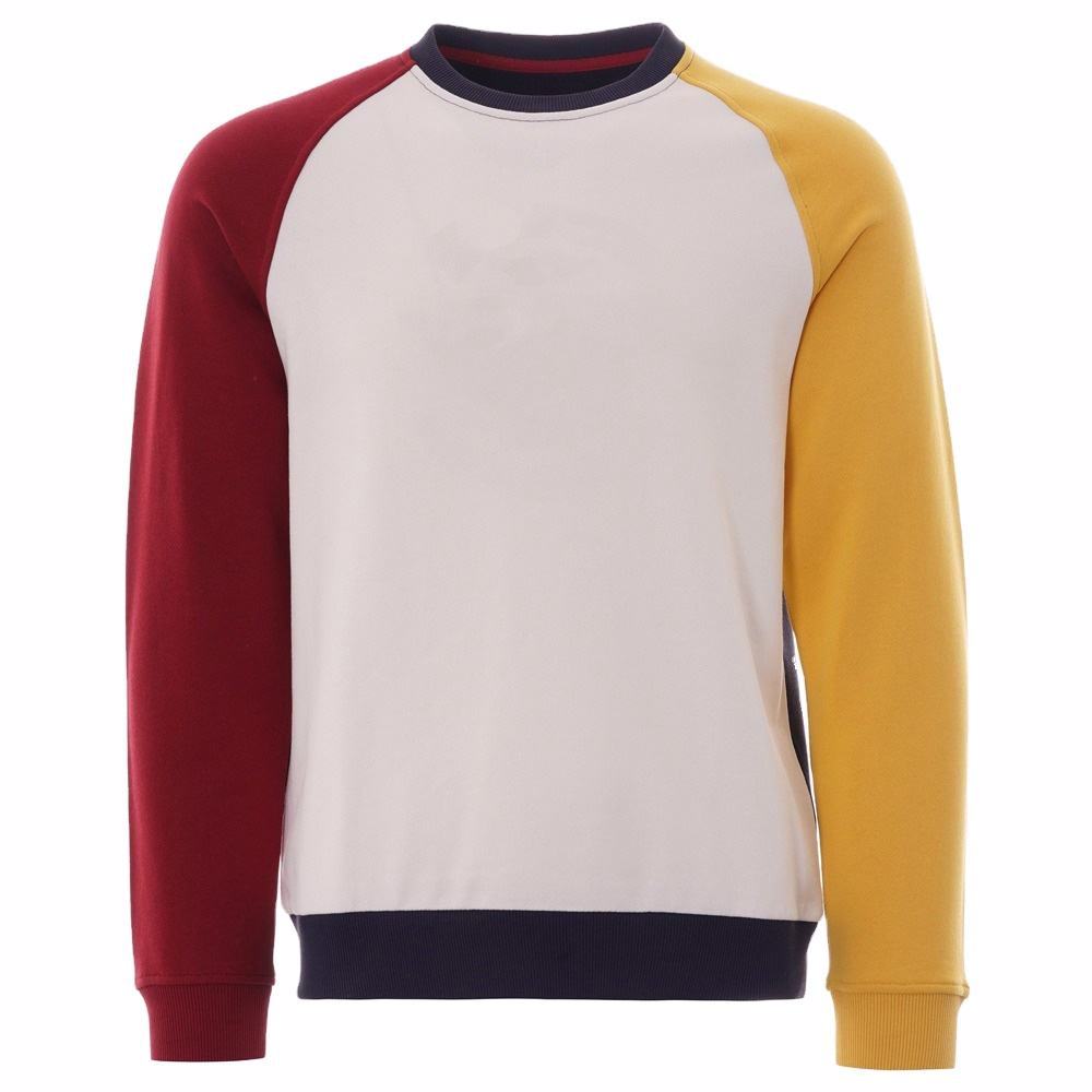Premium Quality New Streetwear Style Solid Color Men Pullover Sweatshirt Winter Warm Long Sleeve  - view 3