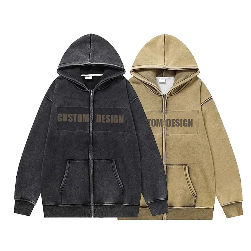 Wholesale Custom Logo Blank Oversized Unisex Cotton Cropped Men Hoodies - view 3