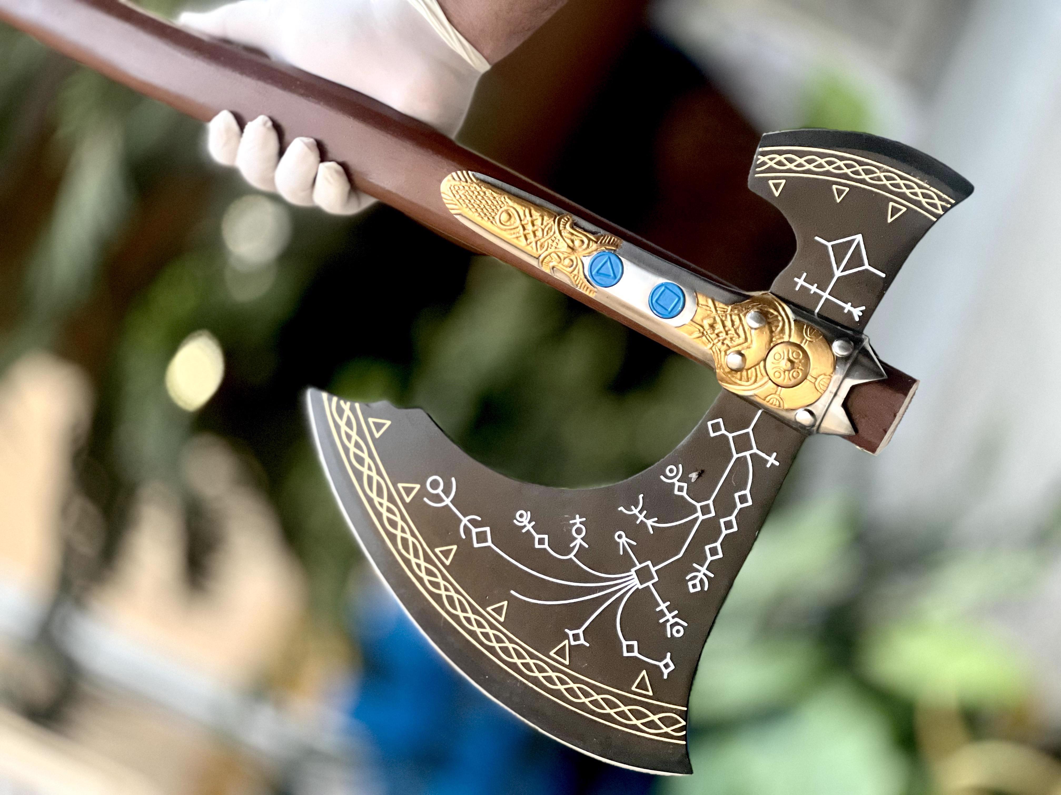 Premium Axes With Different Designs On Blade With Teakwood Handles
