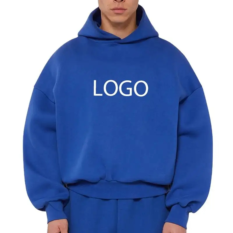 Wholesale High Quality Mens 100% Cotton Fleece Pullover Oversized Custom Heavyweight hoodie  - view 2
