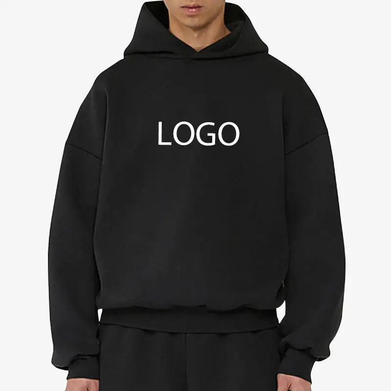 Wholesale High Quality Mens 100% Cotton Fleece Pullover Oversized Custom Heavyweight hoodie  - view 4