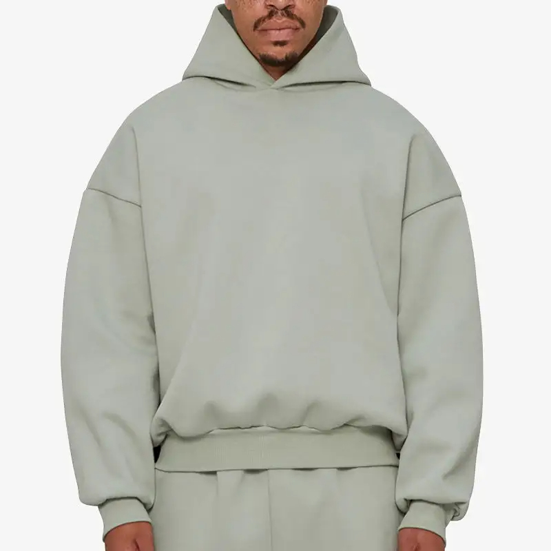 Wholesale High Quality Mens 100% Cotton Fleece Pullover Oversized Custom Heavyweight hoodie  - view 5