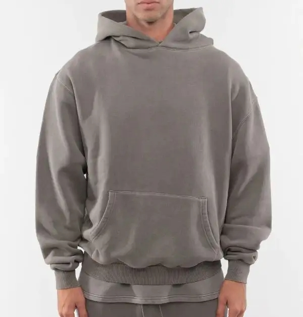 high quality 100% cotton 400gsm heavyweight wholesale blank custom fleece pullover oversized 