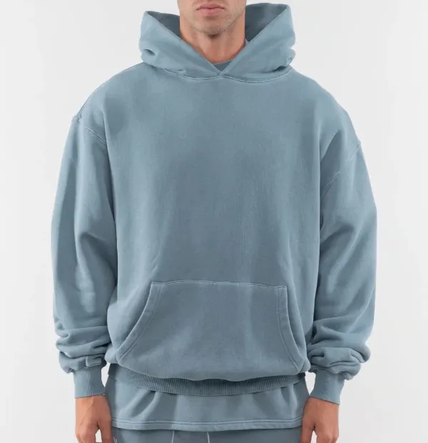 high quality 100% cotton 400gsm heavyweight wholesale blank custom fleece pullover oversized  - view 2