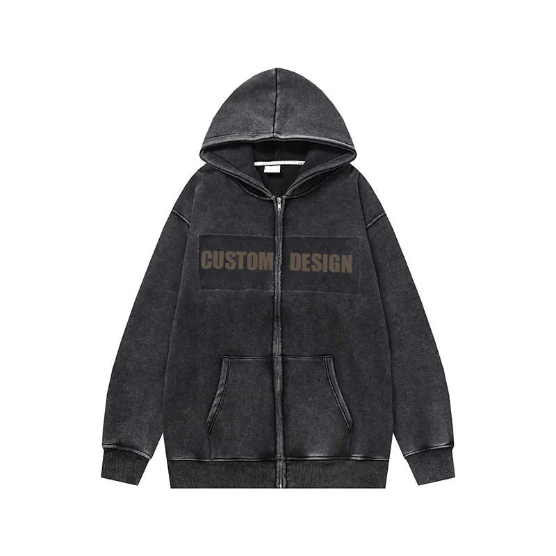 Wholesale Custom Logo Blank Oversized Unisex Cotton Cropped Men Hoodies
