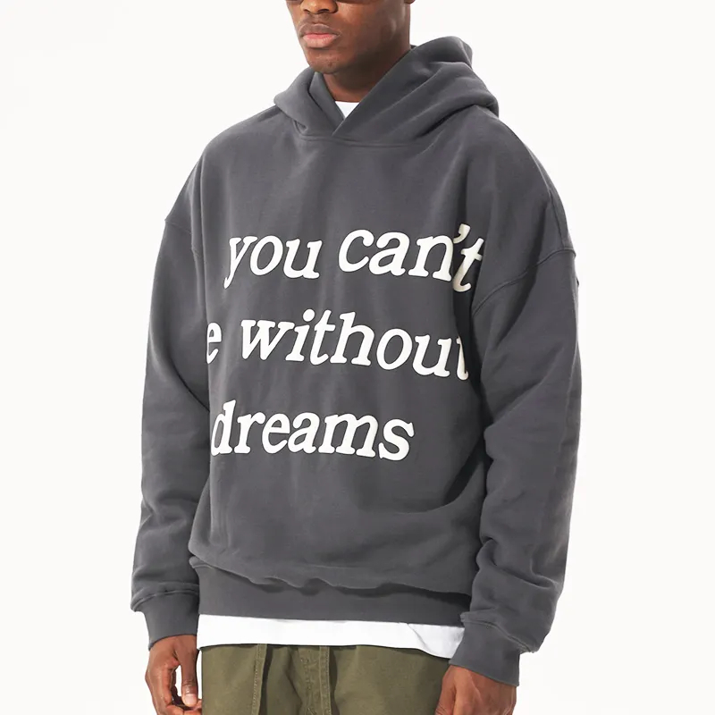 High Quality Luxury Manufacturer Custom Hoodies Acid Embroidery Hoodie Puff Printing Hoodies - view 2