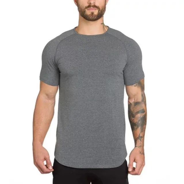 Custom Private Logo Fitness Gym Wear Sports Apparel Plain Blank Men T Shirt  - view 6