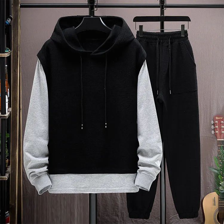 wholesale price streetwear casual wear Training Wear Best Sale Men Track Suit Custom  - view 4